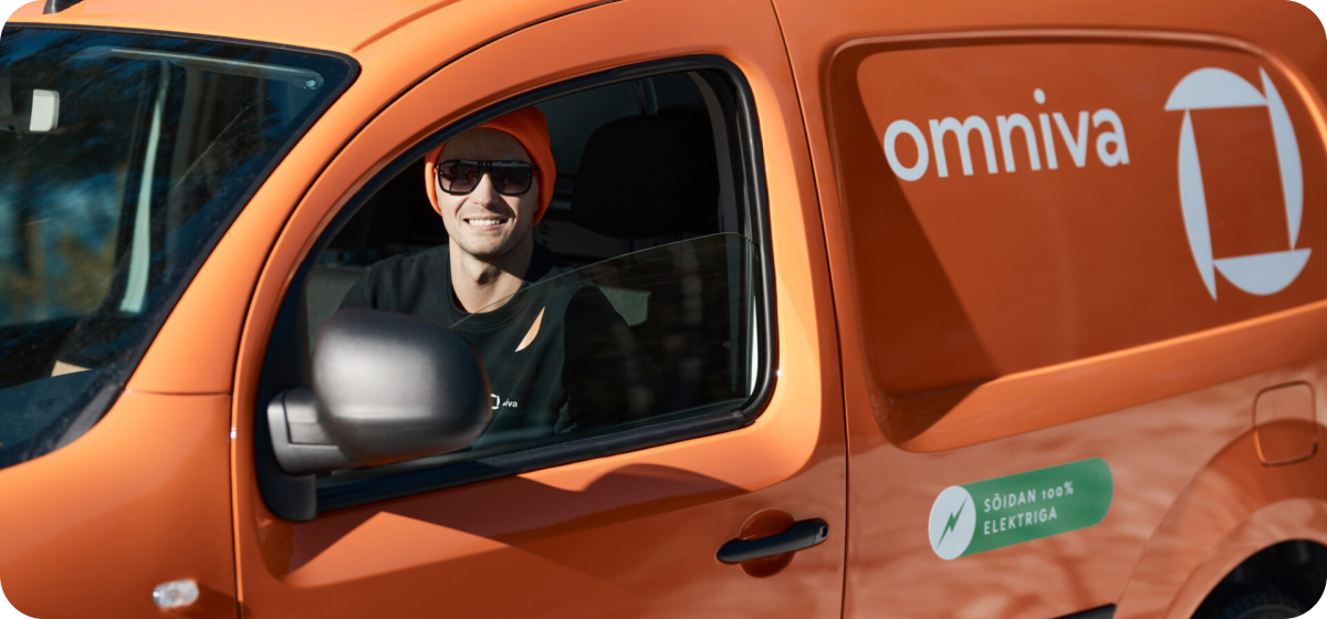 Courier in Omniva e-car